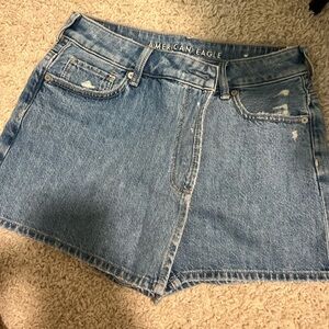 American Eagle Light Blue Denim Skort